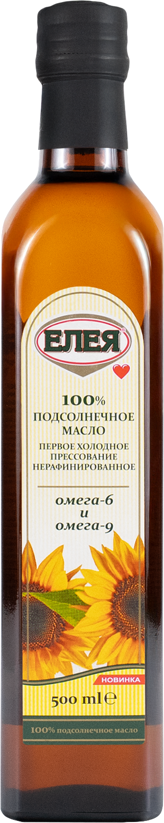 Подсолнечное масло «ЕЛЕЯ» первого холодного отжима Нерафинированное